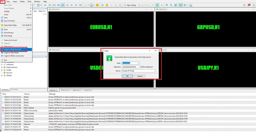 account login mt5 demo