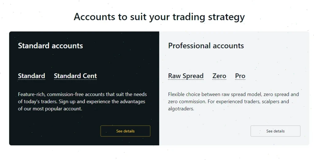 account type exness