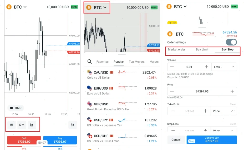 assets orders exness