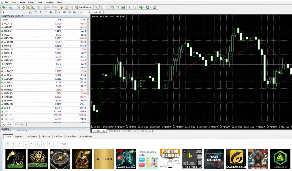 mt4 exness interface