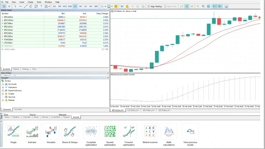 mt5 exness interface